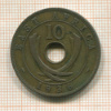 10 центов. Восточная Африка 1936г