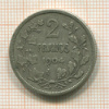 2 франка. Бельгия 1904г
