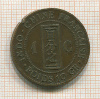 1 цент. Французский Индокитай 1885г