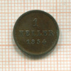 1 геллер. Бавария 1854г
