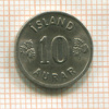 10 аурар. Исландия 1969г