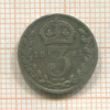 3 пенса. Великобритания 1891г