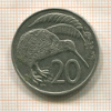 20 центов. Новая Зеландия 1988г