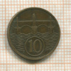 10 геллеров. Чехословакия 1937г