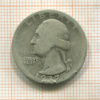 1/4 доллара. США 1937г
