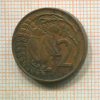 2 цента. Новая Зеландия 1969г