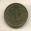 1 франк. Французский Камерун 1924г