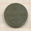 6 крейцеров. Австрия 1848г