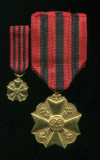 Гражданский Знак Отличия за Долговременную Административную Службу. Бельгия (с миниатюрой)