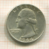 1/4 доллара. США 1964г