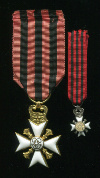 Гражданский Знак отличия за Долговременную Административную Службу. Крест 1-й степени. С миниатюрой. Бельгия