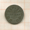 1 крейцер. Бавария 1851г