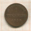 1 пфеннинг. Бавария 1858г