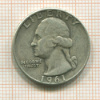 1/4 доллара. США 1961г