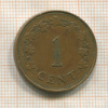 1 цент. Мальта 1972г