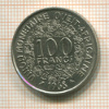 100 франков. Западная Африка 1968г