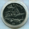 5 долларов. Либерия 1998г