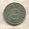 1 франк. Швейцария 1907г