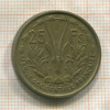 25 франков. Французская Западная Африка 1956г