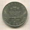 1 крона. Гибралтар 1969г