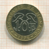 10 франков. Монако 1994г