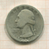 1/4 доллара. США 1937г
