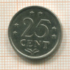 25 центов. Нидерландские Антильские острова 1985г