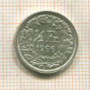 1/2 франка. Швейцария 1966г