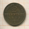 2 пфеннинга. Пруссия 1855г