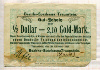 1/2 доллара-2,1 марки. Германия 1923г