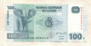 100 франков. Конго 2007г
