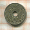 5 сантимов. Тунис 1919г