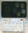 Набор пробных евро. Германия.  Покрытие из драгоценных металлов - серебро, золото, платина, рутений