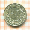 2 франка. Швейцария 1965г
