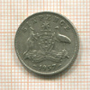 6 пенсов. Австралия 1937г