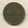 2 пфеннинга. Пруссия 1968г