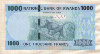 1000 франков. Руанда 2015г