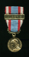 Памятная медаль "За Северо-Африканскую компанию" с планкой ALGERIE (АЛЖИР). Франция