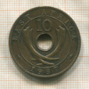 10 центов. Восточная Африка 1937г