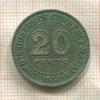 20 центов. Малайя 1948г