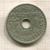 25 сантимов. Тунис 1920г