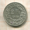 2 франка. Швейцария 1945г