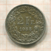 2 франка. Швейцария 1958г