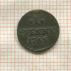 1 пфенниг. Саксония (реставрация) 1765г