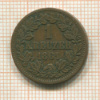 1 крейцер. Баден 1861г