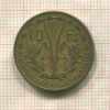 10 франков. Западная Африка 1956г