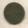 2 пфеннинга. Пруссия 1855г