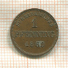 1 пфеннинг. Бавария 1860г