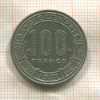 100 франков. Центральноафриканская Республика 1972г