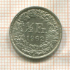 1/2 франка. Швейцария 1962г